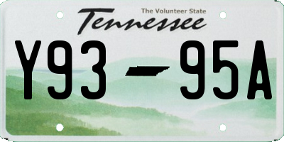 TN license plate Y9395A