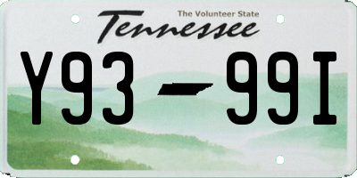 TN license plate Y9399I