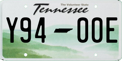TN license plate Y9400E