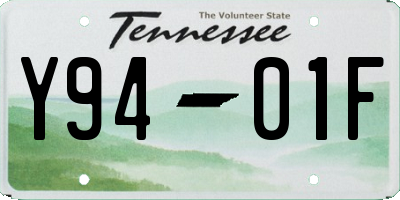 TN license plate Y9401F