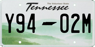 TN license plate Y9402M