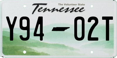 TN license plate Y9402T