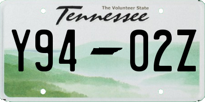 TN license plate Y9402Z