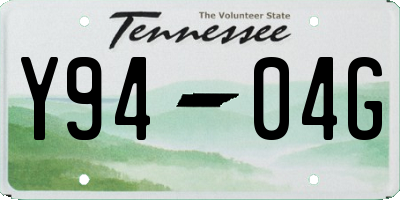 TN license plate Y9404G