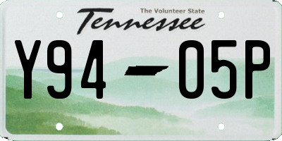 TN license plate Y9405P