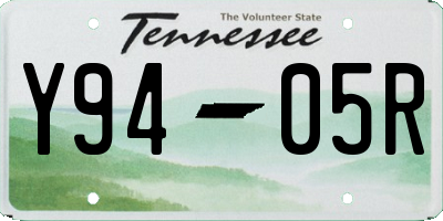 TN license plate Y9405R