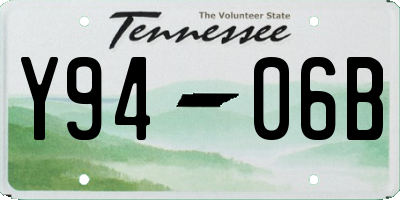 TN license plate Y9406B