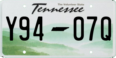 TN license plate Y9407Q
