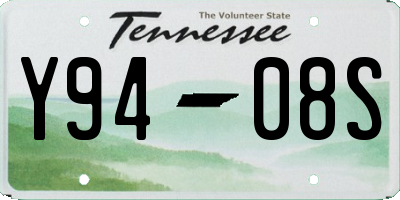TN license plate Y9408S