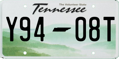 TN license plate Y9408T