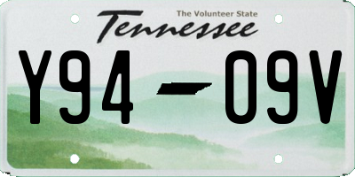 TN license plate Y9409V