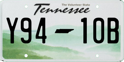 TN license plate Y9410B