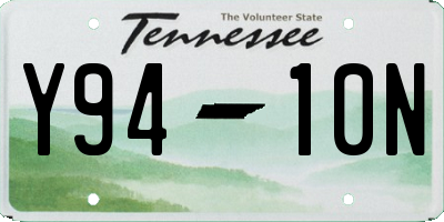 TN license plate Y9410N