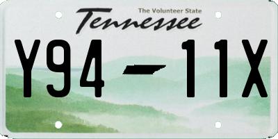 TN license plate Y9411X