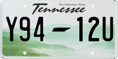 TN license plate Y9412U