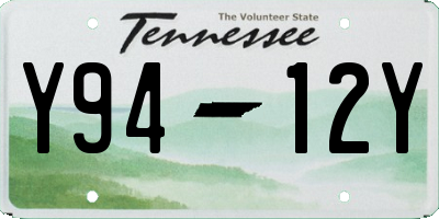 TN license plate Y9412Y