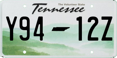 TN license plate Y9412Z