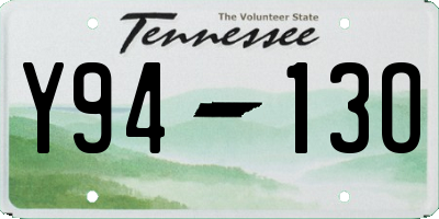 TN license plate Y9413O