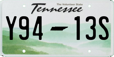 TN license plate Y9413S
