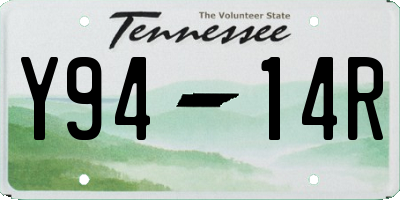 TN license plate Y9414R