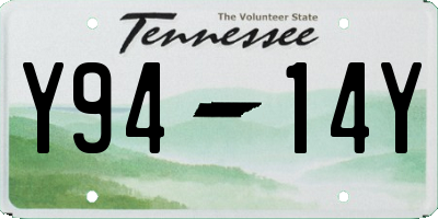 TN license plate Y9414Y