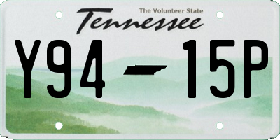 TN license plate Y9415P