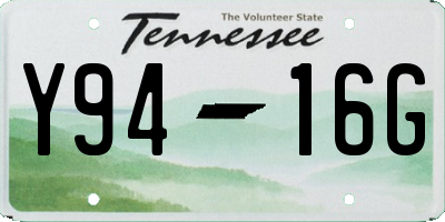 TN license plate Y9416G
