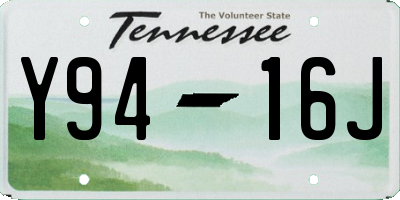 TN license plate Y9416J