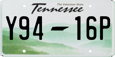 TN license plate Y9416P