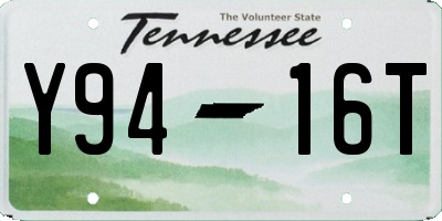 TN license plate Y9416T