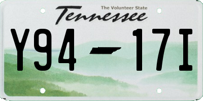 TN license plate Y9417I