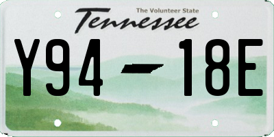 TN license plate Y9418E