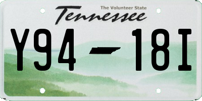 TN license plate Y9418I