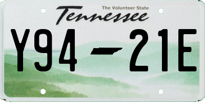 TN license plate Y9421E