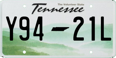 TN license plate Y9421L