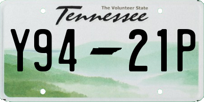 TN license plate Y9421P