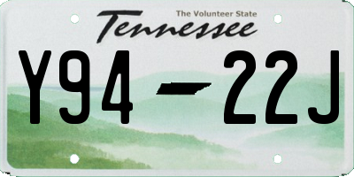 TN license plate Y9422J