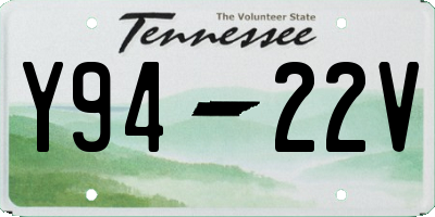 TN license plate Y9422V
