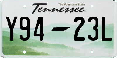 TN license plate Y9423L