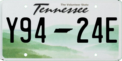 TN license plate Y9424E
