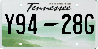 TN license plate Y9428G