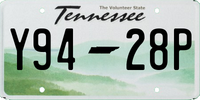TN license plate Y9428P