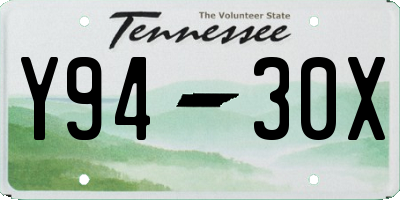 TN license plate Y9430X