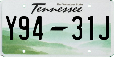 TN license plate Y9431J