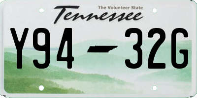 TN license plate Y9432G