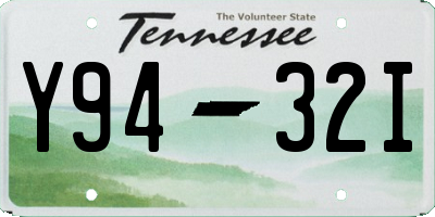 TN license plate Y9432I