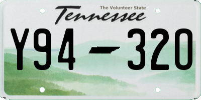 TN license plate Y9432O