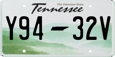 TN license plate Y9432V