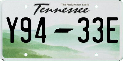 TN license plate Y9433E