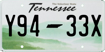 TN license plate Y9433X